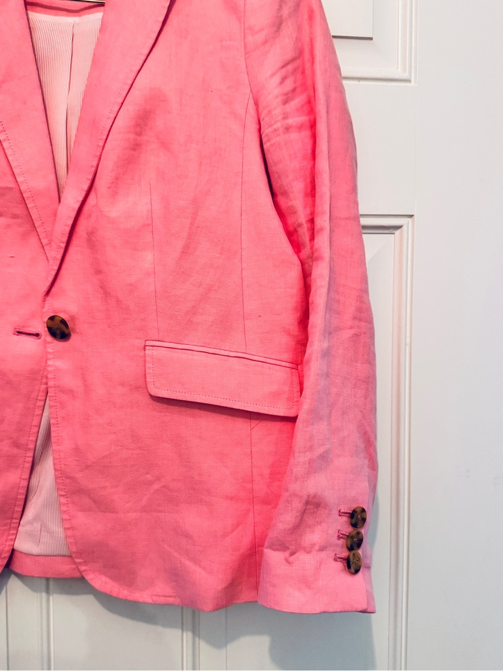 Talbots Pink Single-Button Blazer - Picture 3 of 8